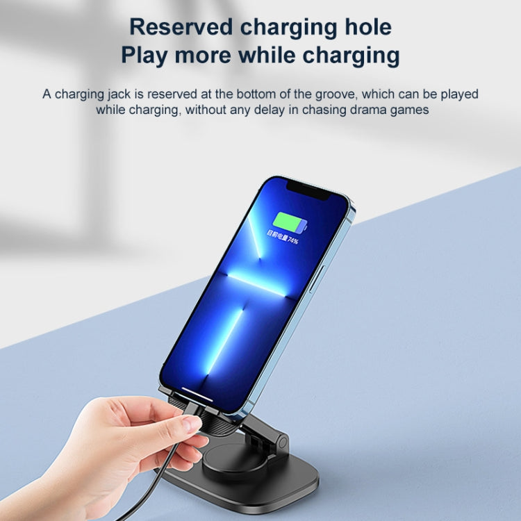 FD5 B028 Foldable Rotating Desktop Phone Tablet Holder (White)
