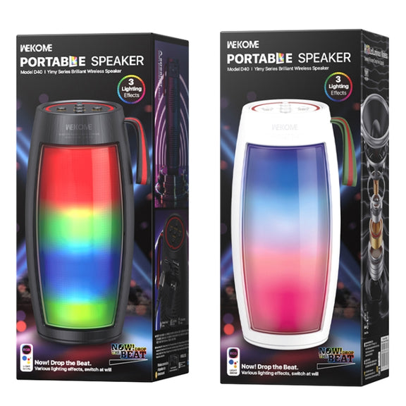 WEKOME D40 5W Sound Pulse Colorful Bluetooth Speaker (White)