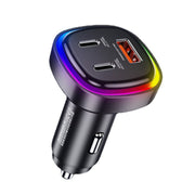 REMAX RCC330 Earl Series 3 in 1 Car 66W PD Fast Charger with Indicator Light