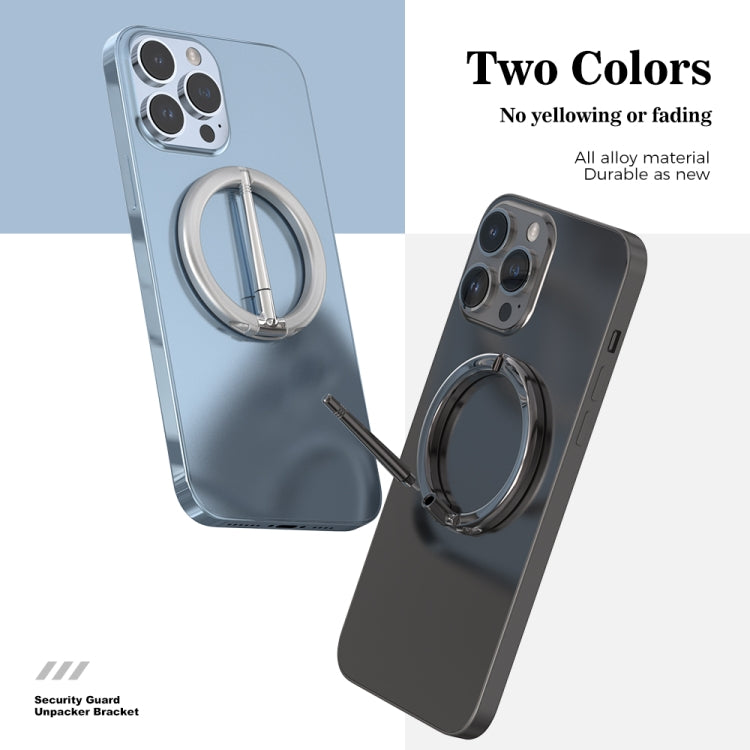 R-JUST SJ20-4 Aluminum Alloy Magnetic Knife Phone Holder (Dark Gray)