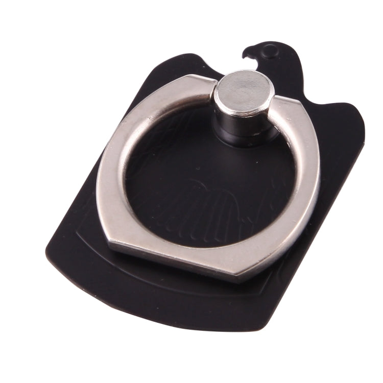 Cmzact CPS-2in1 2 in 1 Eagle Shape 360 Degrees Rotation Magnetic Phone Ring Stent Car Hook Mount(Black)
