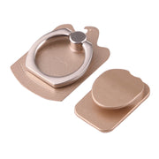 Cmzact CPS-2in1 2 in 1 Eagle Shape 360 Degrees Rotation Magnetic Phone Ring Stent Car Hook Mount(Gold)