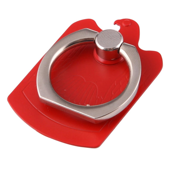 Cmzact CPS-2in1 2 in 1 Eagle Shape 360 Degrees Rotation Magnetic Phone Ring Stent Car Hook Mount(Red)