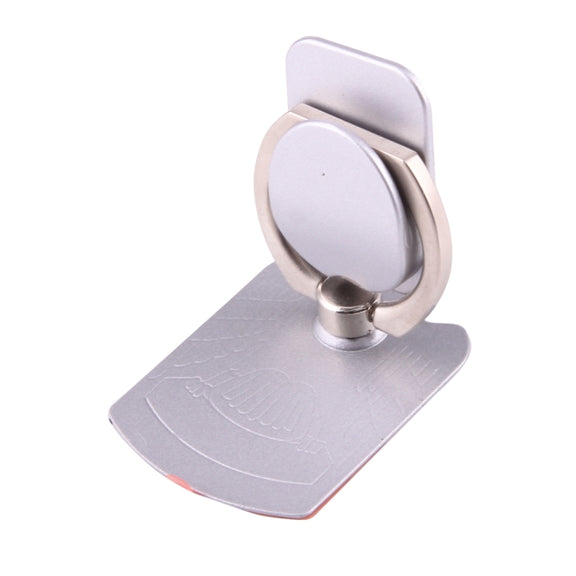 Cmzact CPS-2in1 2 in 1 Eagle Shape 360 Degrees Rotation Magnetic Phone Ring Stent Car Hook Mount(Silver)