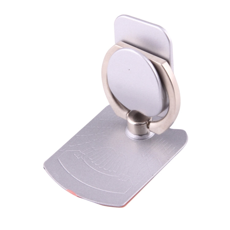 Cmzact CPS-2in1 2 in 1 Eagle Shape 360 Degrees Rotation Magnetic Phone Ring Stent Car Hook Mount(Silver)