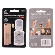 Cmzact CPS-2in1 2 in 1 Eagle Shape 360 Degrees Rotation Magnetic Phone Ring Stent Car Hook Mount(Silver)