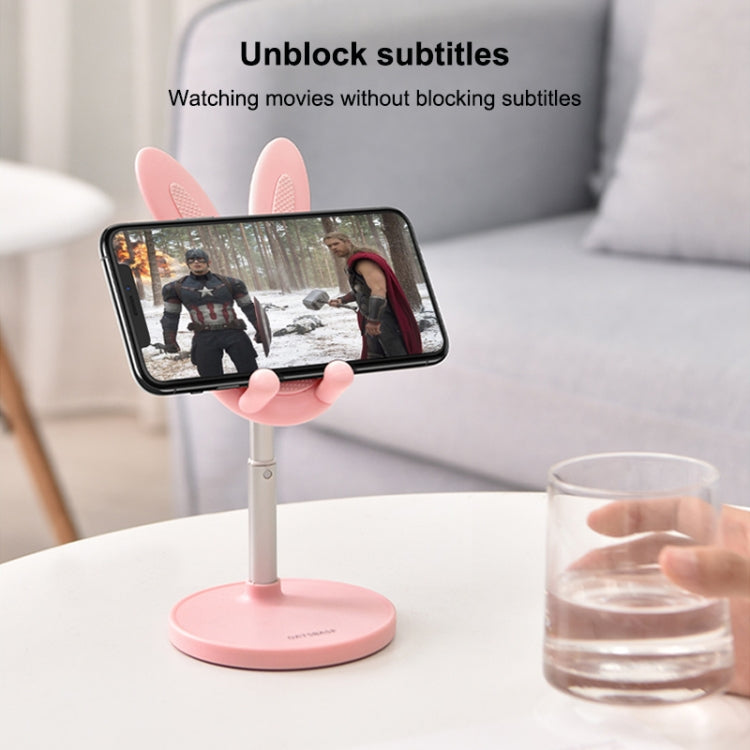 03247 Rabbit Retractable Phone Lazy Bracket Foldable Desktop Holder(Green)