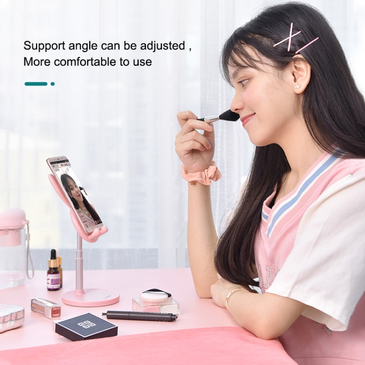 03247 Rabbit Retractable Phone Lazy Bracket Foldable Desktop Holder(Pink)