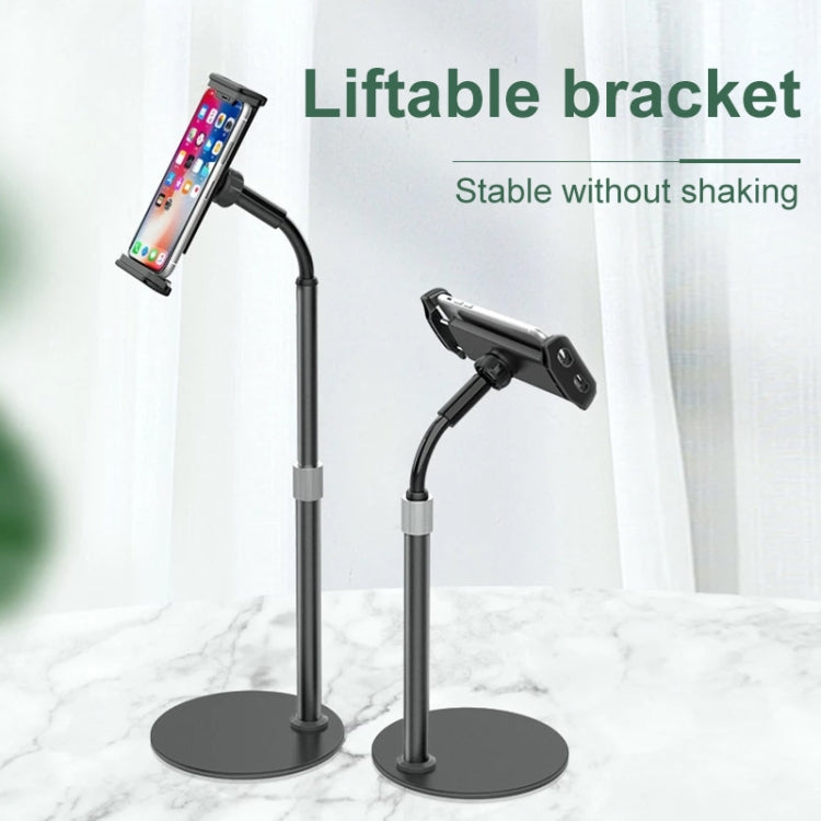 ZM17 Retractable Rotatable Outdoor Selfie Desktop Phone Stand for 4.6-7.8 inch Mobile Phones / Tablets (Black)