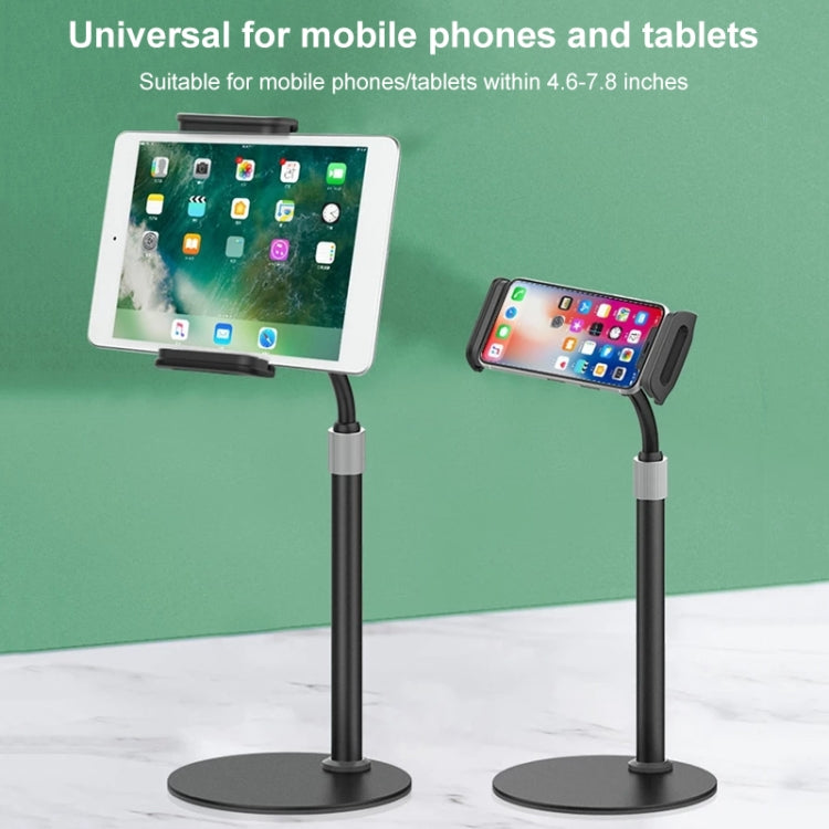 ZM17 Retractable Rotatable Outdoor Selfie Desktop Phone Stand for 4.6-7.8 inch Mobile Phones / Tablets (White)