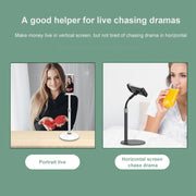 ZM17 Retractable Rotatable Outdoor Selfie Desktop Phone Stand for 4.6-7.8 inch Mobile Phones / Tablets (Black)