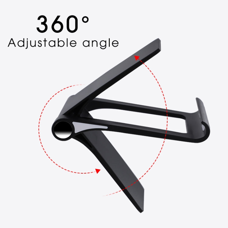 ZM-7 Universal 360-degree Rotating Matte Texture Mobile Phone / Tablet Stand Desktop Stand (Black)