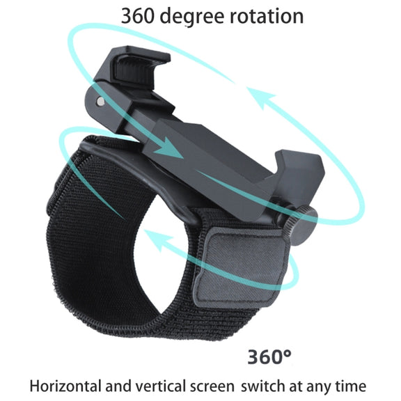 Elastic Wristband Hands Free Phone Holder, Wristband Length: 24cm (Black)