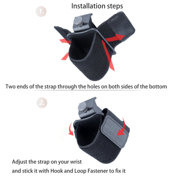 Elastic Wristband Hands Free Phone Holder, Wristband Length: 24cm (Black)