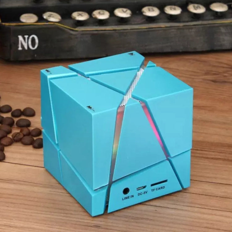 Qone 2 Cube Mini Portable Card Wireless Bluetooth Speaker(Blue)