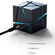 Qone 2 Cube Mini Portable Card Wireless Bluetooth Speaker(Blue)