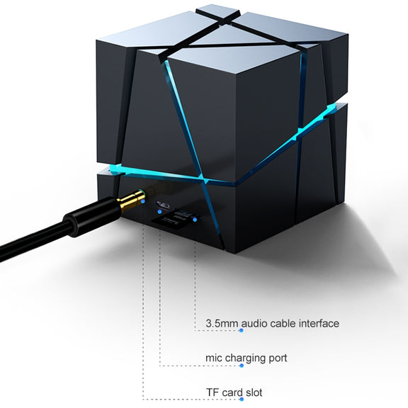 Qone 2 Cube Mini Portable Card Wireless Bluetooth Speaker(Blue)
