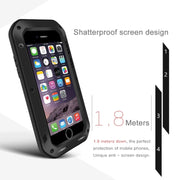 LOVE MEI for  iPhone 7 Professional and Powerful Dustproof Shockproof Anti-slip Metal Protective Case(Black)