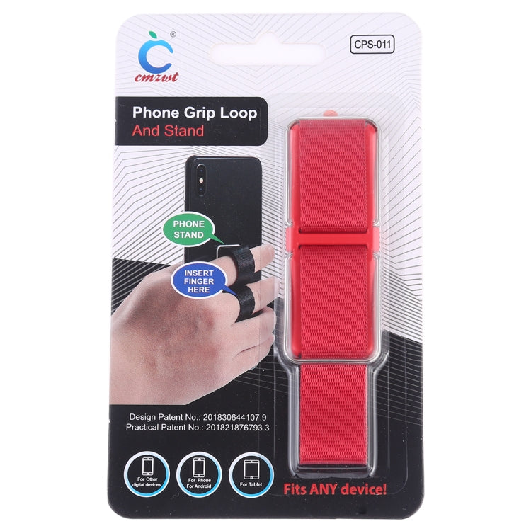 CPS-011 Universal Phone Grip Loop & Stand Holder (Red)