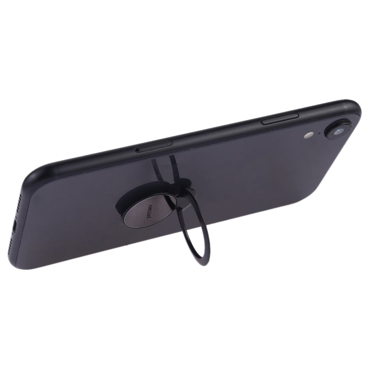 CPS-019 Universal Super-thin Phone Stand Ring Holder with Magnetic Function (Black)