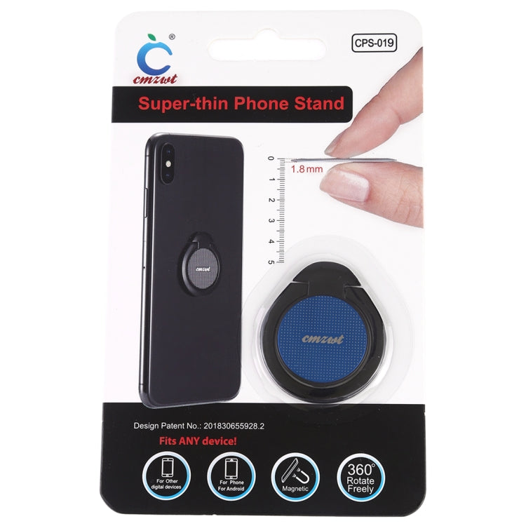 CPS-019 Universal Super-thin Phone Stand Ring Holder with Magnetic Function (Blue)