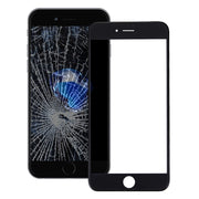 Front Screen Outer Glass Lens with Front LCD Screen Bezel Frame & OCA Optically Clear Adhesive for iPhone 7(Black)