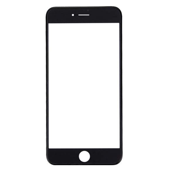 Front Screen Outer Glass Lens with Front LCD Screen Bezel Frame & OCA Optically Clear Adhesive for iPhone 7(Black)