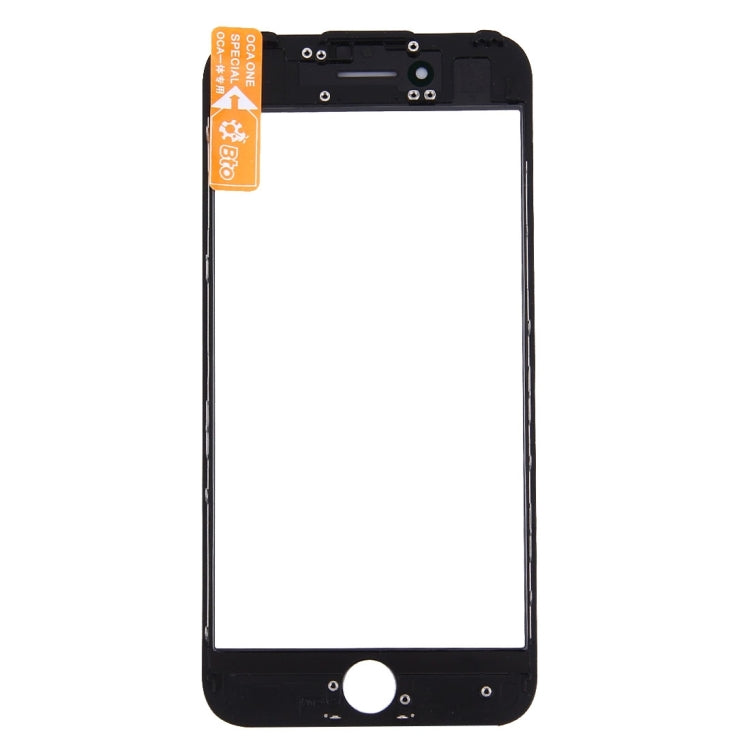 Front Screen Outer Glass Lens with Front LCD Screen Bezel Frame & OCA Optically Clear Adhesive for iPhone 7(Black)