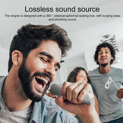 YS-203 Bluetooth Karaoke Speaker Wireless Microphone(Black)