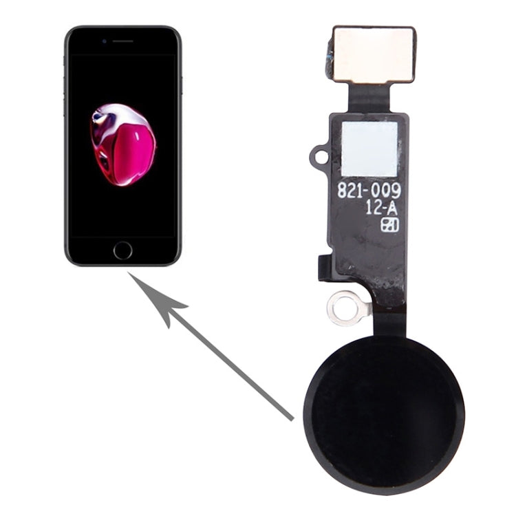 Home Button for iPhone 7, Not Supporting Fingerprint Identification(Black)