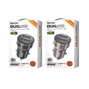 WK WP-C43 Staroad Series 15W Dual USB Car Charger(Coffee)