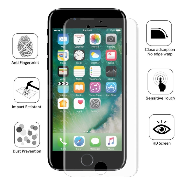 ENKAY Hat-Prince 0.1mm 3D Full Screen Protector Explosion-proof Hydrogel Film for iPhone SE 2020 / 8 / 7, TPU+TPE+PET Material