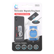 CPS-013 360 Degrees Rotate Freely Removable Magnetic Ring Stand Phone Holder, Support Wireless Charging(Blue)