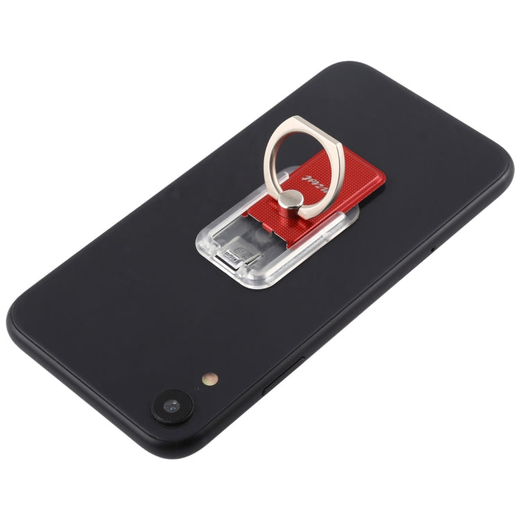 CPS-013 360 Degrees Rotate Freely Removable Magnetic Ring Stand Phone Holder, Support Wireless Charging(Red)