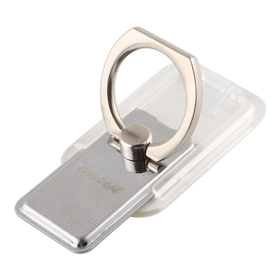 CPS-013 360 Degrees Rotate Freely Removable Magnetic Ring Stand Phone Holder, Support Wireless Charging(Silver)