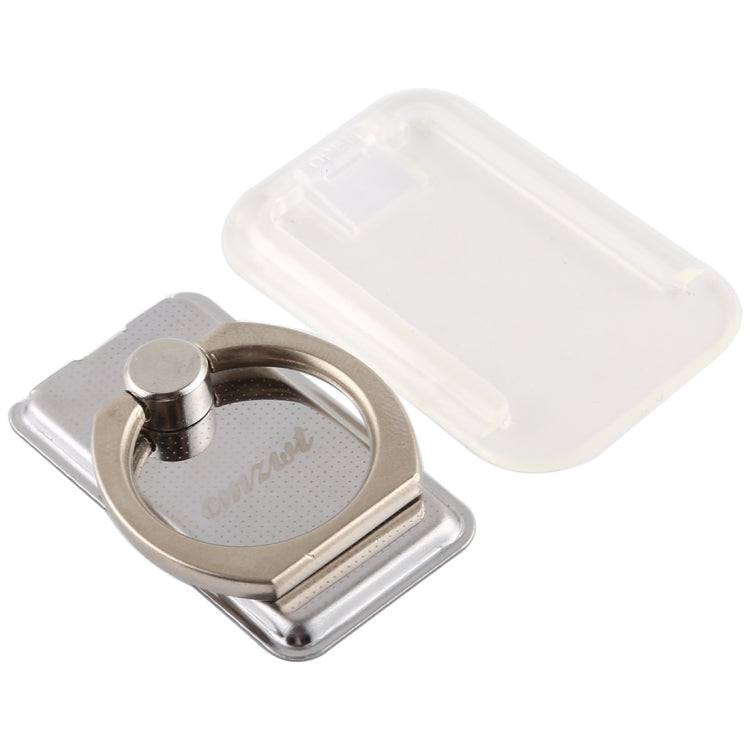 CPS-013 360 Degrees Rotate Freely Removable Magnetic Ring Stand Phone Holder, Support Wireless Charging(Silver)