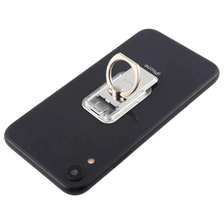 CPS-013 360 Degrees Rotate Freely Removable Magnetic Ring Stand Phone Holder, Support Wireless Charging(Silver)