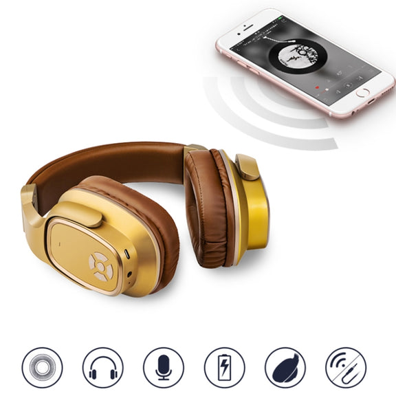 OneDer S2 Head-mounted Wireless Bluetooth Version 5.0 Headset Headphones, with Mic, Handsfree, TF Card, USB Drive, AUX, FM Function (Black)