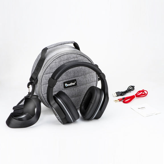 OneDer S2 Head-mounted Wireless Bluetooth Version 5.0 Headset Headphones, with Mic, Handsfree, TF Card, USB Drive, AUX, FM Function (Black)