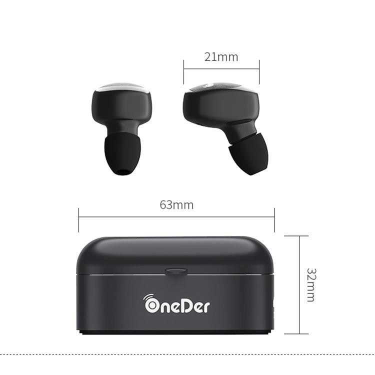 Oneder W11 True TWS Wireless Bluetooth Earphones Earbuds Stereo Headset(White)