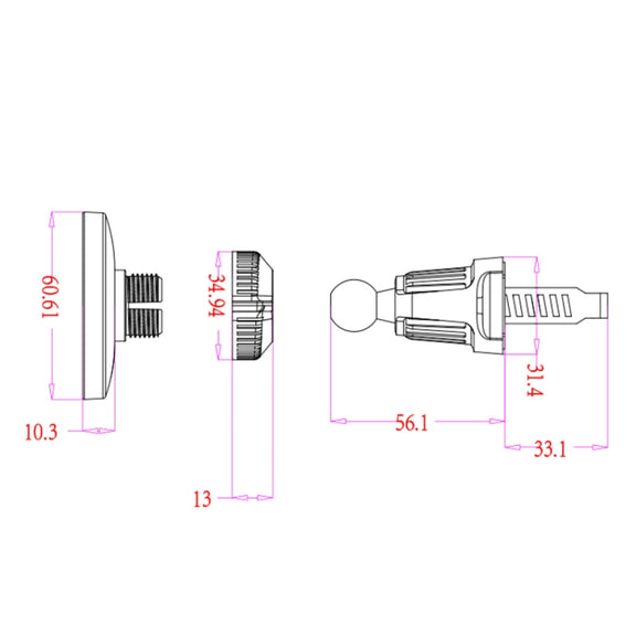 wlons Air Outlet Transparent Magnetic Car Holder