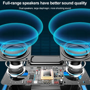 EBS-308 Outdoor Portable Mini Wireless Bluetooth Subwoofer Speaker(Blue)