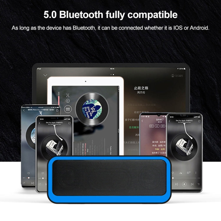 EBS-308 Outdoor Portable Mini Wireless Bluetooth Subwoofer Speaker(Black)