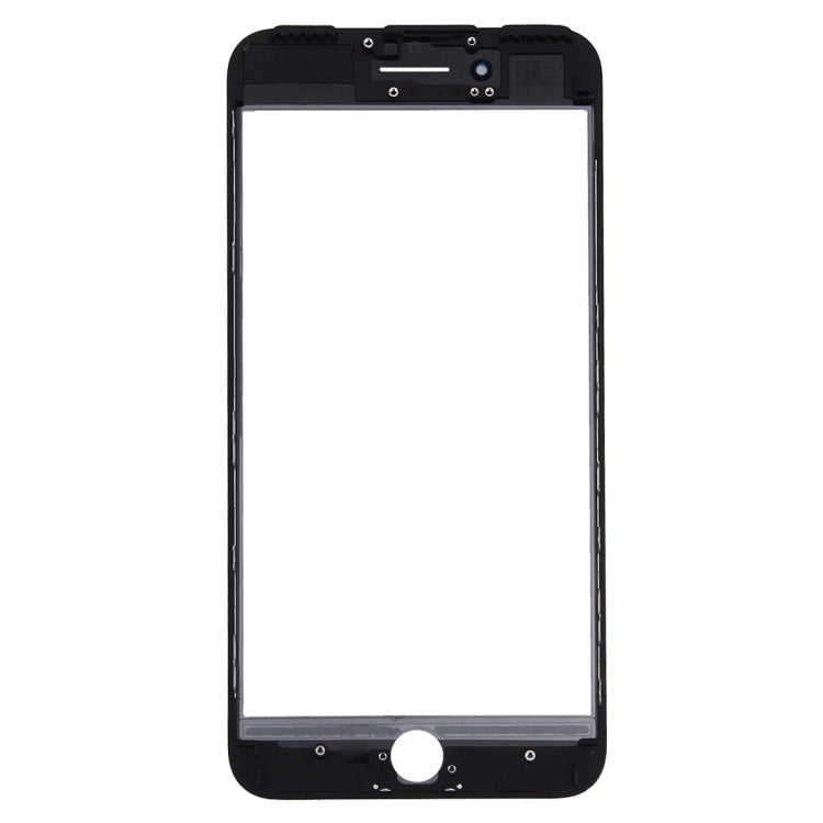 2 in 1 for iPhone 7 Plus (Original Front Screen Outer Glass Lens + Original Frame)(Black)