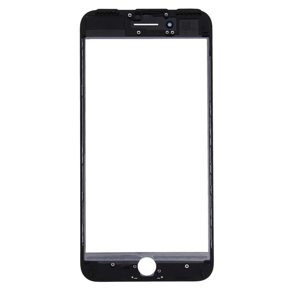2 in 1 for iPhone 7 Plus (Original Front Screen Outer Glass Lens + Original Frame)(Black)