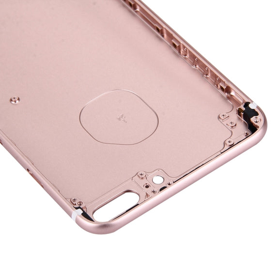 5 in 1 for iPhone 7 Plus (Back Cover + Card Tray + Volume Control Key + Power Button + Mute Switch Vibrator Key) Full Assembly Housing Cover(Rose Gold)
