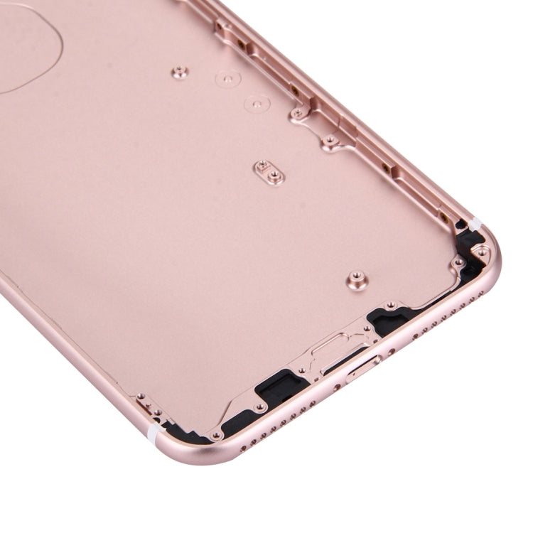 5 in 1 for iPhone 7 Plus (Back Cover + Card Tray + Volume Control Key + Power Button + Mute Switch Vibrator Key) Full Assembly Housing Cover(Rose Gold)