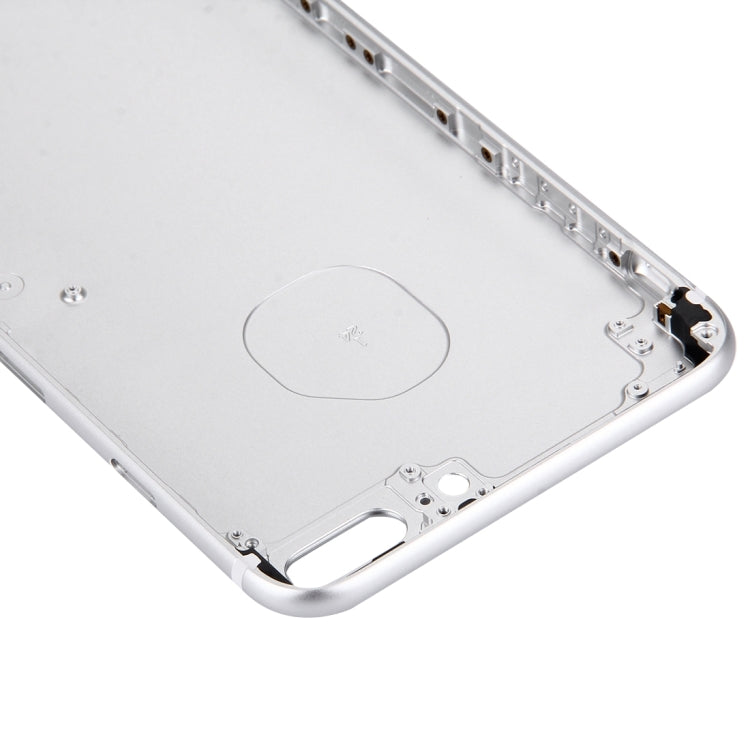 5 in 1 for iPhone 7 Plus (Back Cover + Card Tray + Volume Control Key + Power Button + Mute Switch Vibrator Key) Full Assembly Housing Cover(Silver)