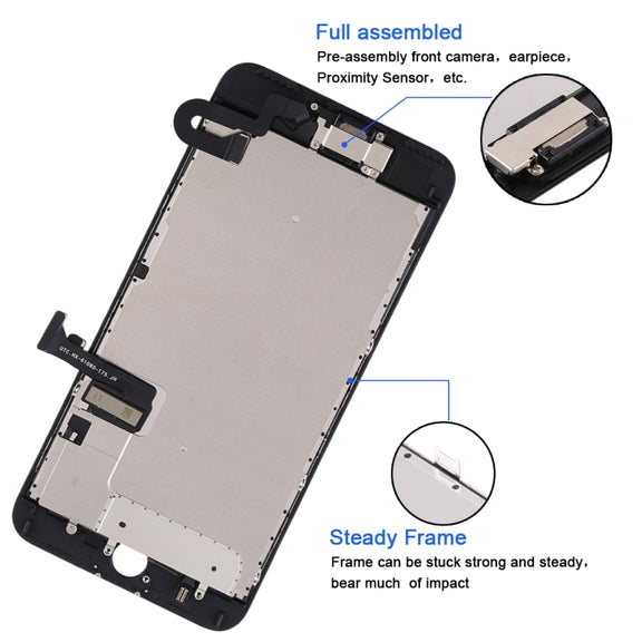 TFT LCD Screen for iPhone 7 Plus with Digitizer Full Assembly include Front Camera (Black)