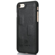DG.MING For iPhone SE 2020 & 8 & 7  Crazy Horse Texture Horizontal Flip Detachable Magnetic Protective Case with Holder & Card Slots & Wallet(Black)